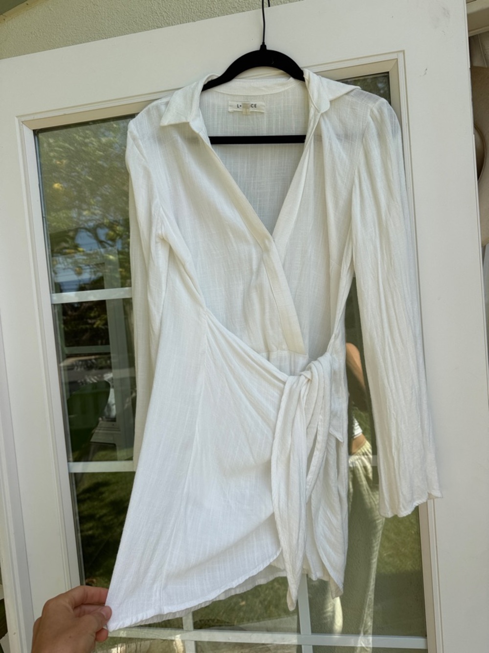 l*space White Wrap Tunic with Side Tie